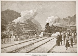 The Funeral Train of General Grant Passing West Point, fra en bogpub. 1896